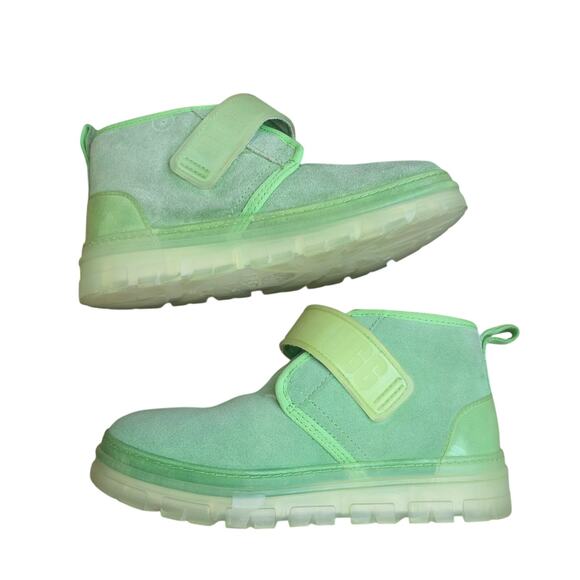 UGG Neumel Clear Suede Parakeet Green Ankle Boots Women Sz 8 1137030 - Picture 1 of 16
